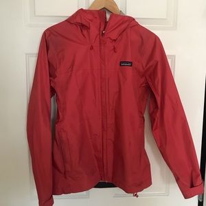 Patagonia pink rain jacket